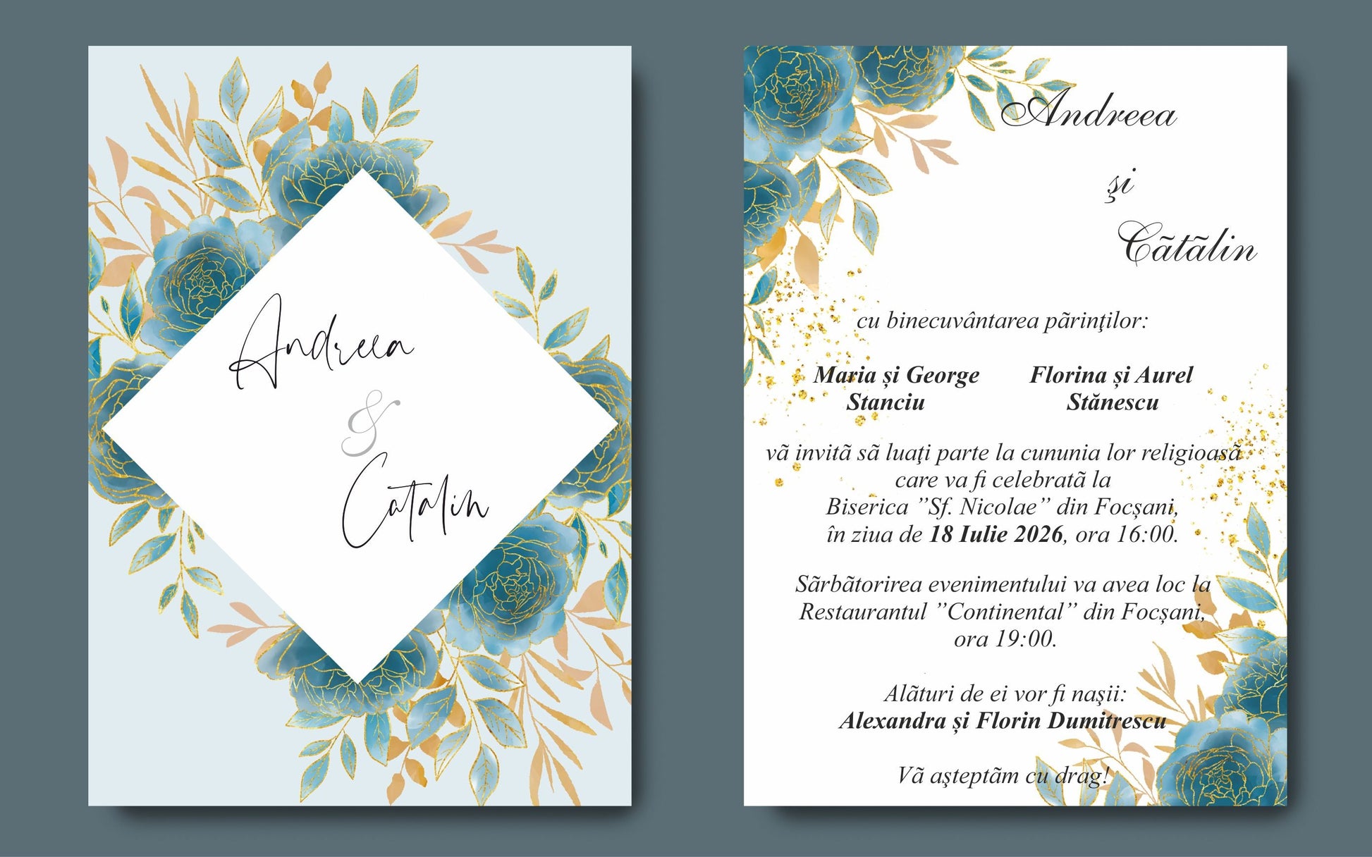 Invitatie NUNTA Digitala - cod 5043 - MirajulNuntii.ro