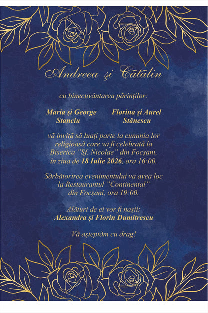 Invitatie NUNTA Digitala - cod 5007 - MirajulNuntii.ro