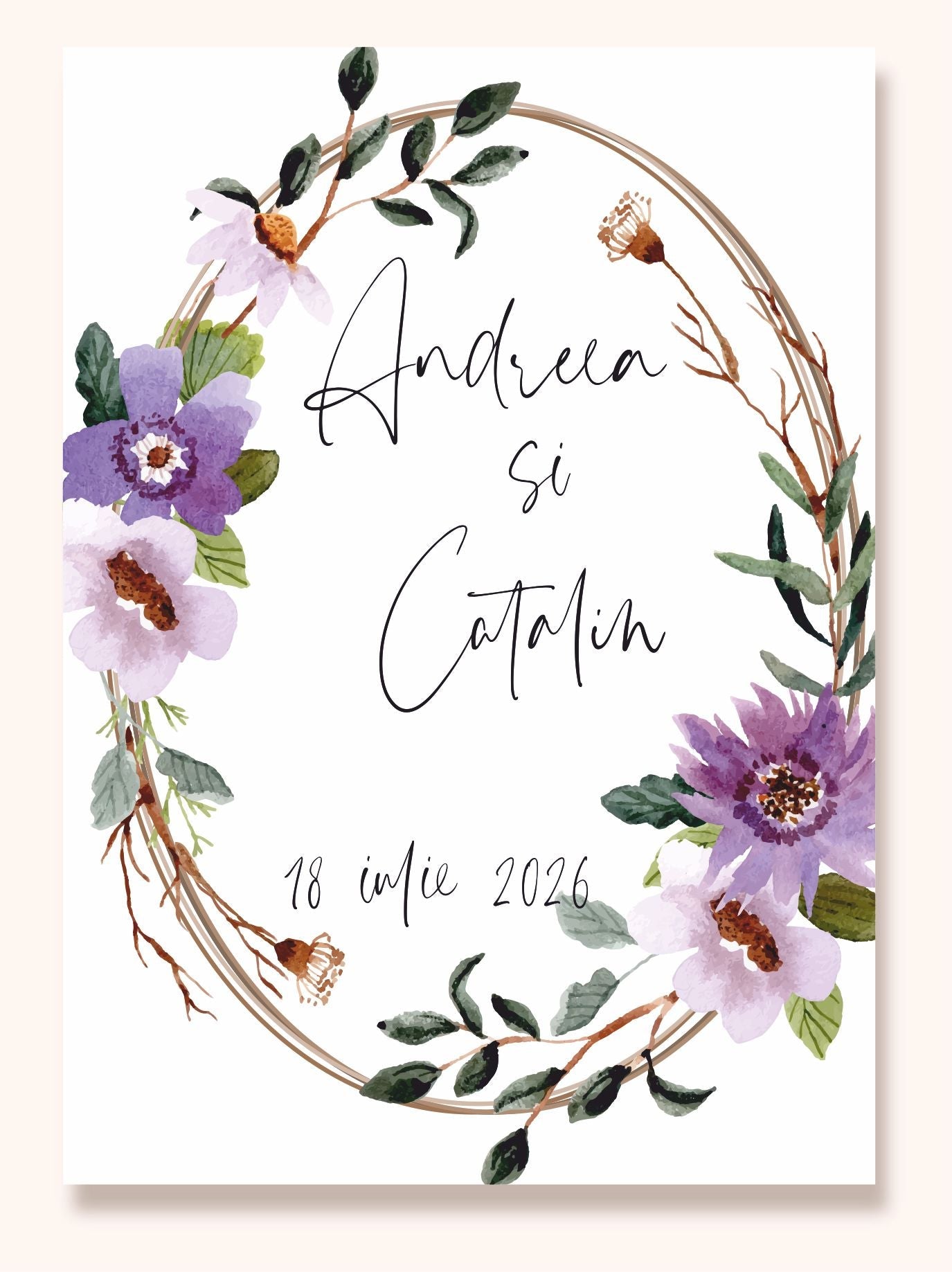 Invitatie NUNTA Digitala - cod 5017 - MirajulNuntii.ro