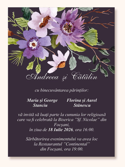 Invitatie NUNTA Digitala - cod 5017 - MirajulNuntii.ro