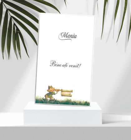 Meniu botez pliat tip carte cod Miraj 7110