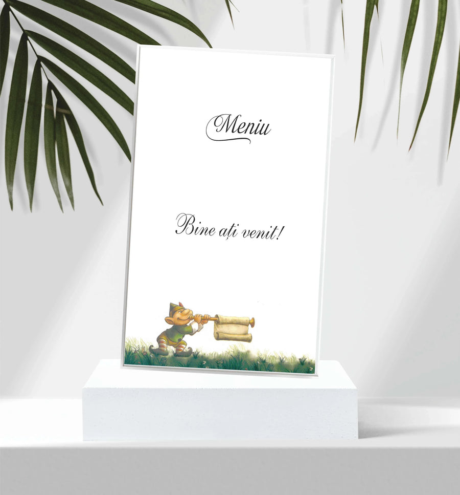 Meniu botez pliat tip carte cod Miraj 7110