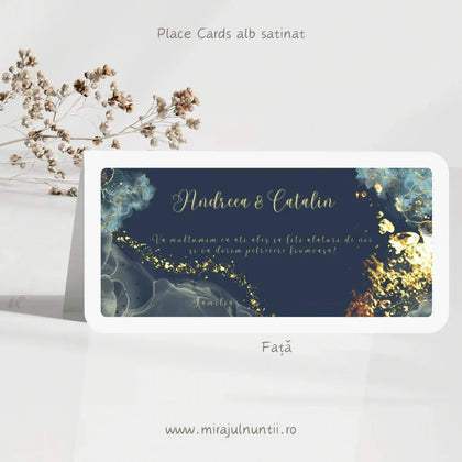 Plic de Bani Nuntă „Deep Sapphire Gold” – Cod: C.19