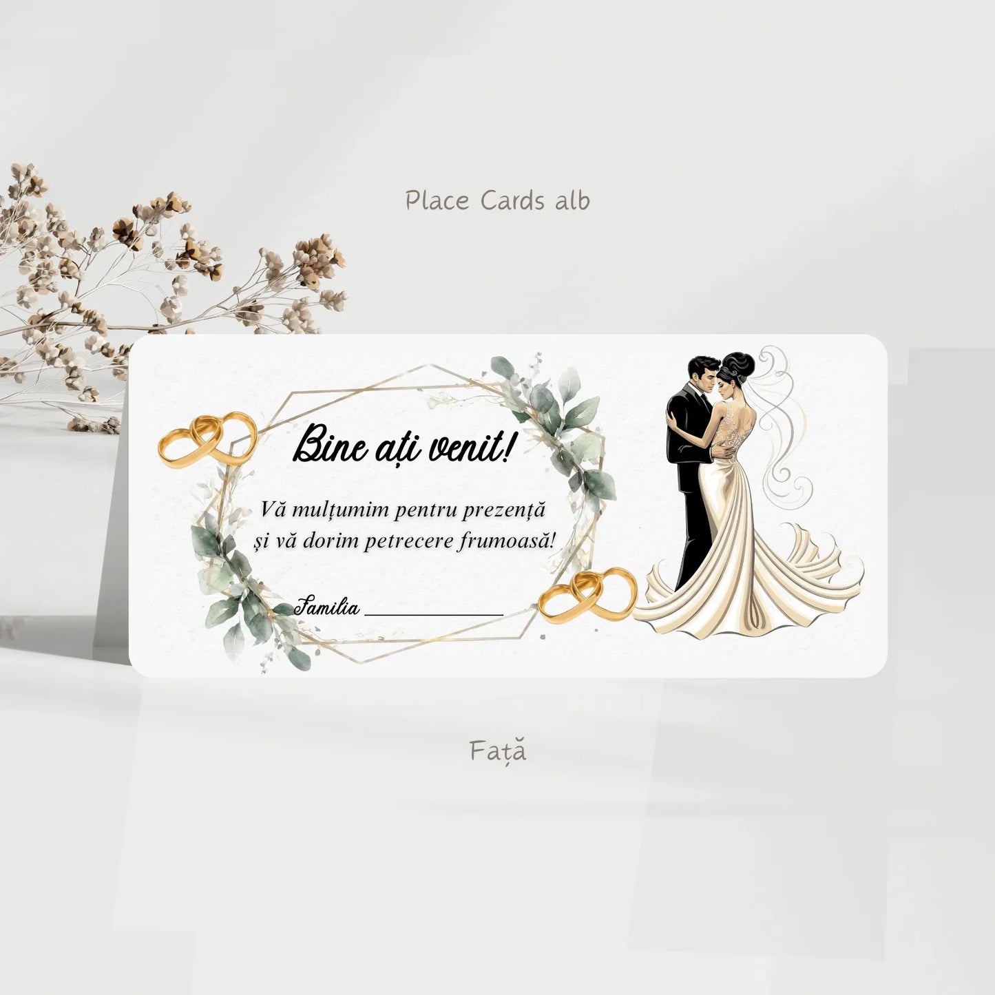 Plic de Bani Nuntă „Greenery Serenity” Set 50 buc. – Cod: PB.01 - MirajulNuntii.ro