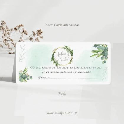 Plic de Bani & Place Card „Eucalyptus Harmony” – Cod: C.25 - 10025