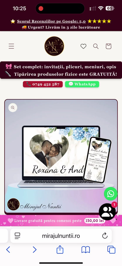 Invitatie On-Line Nunta cod CV.26