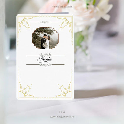 Meniu nunta pliat tip carte cod Magnific C.2