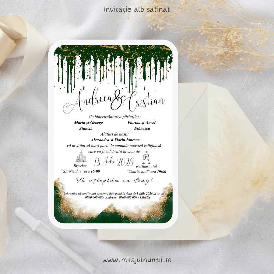 Invitație nuntă cod Magnific C.34-10034