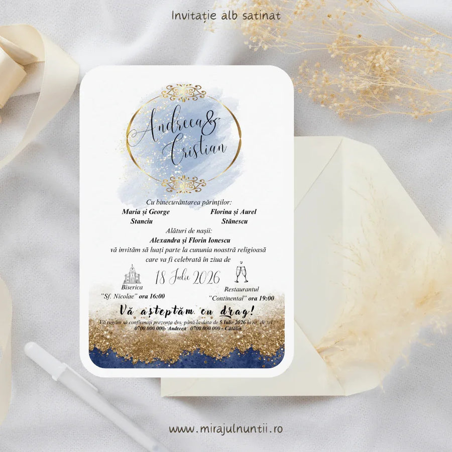 Invitație nuntă cod Magnific C.35-10035