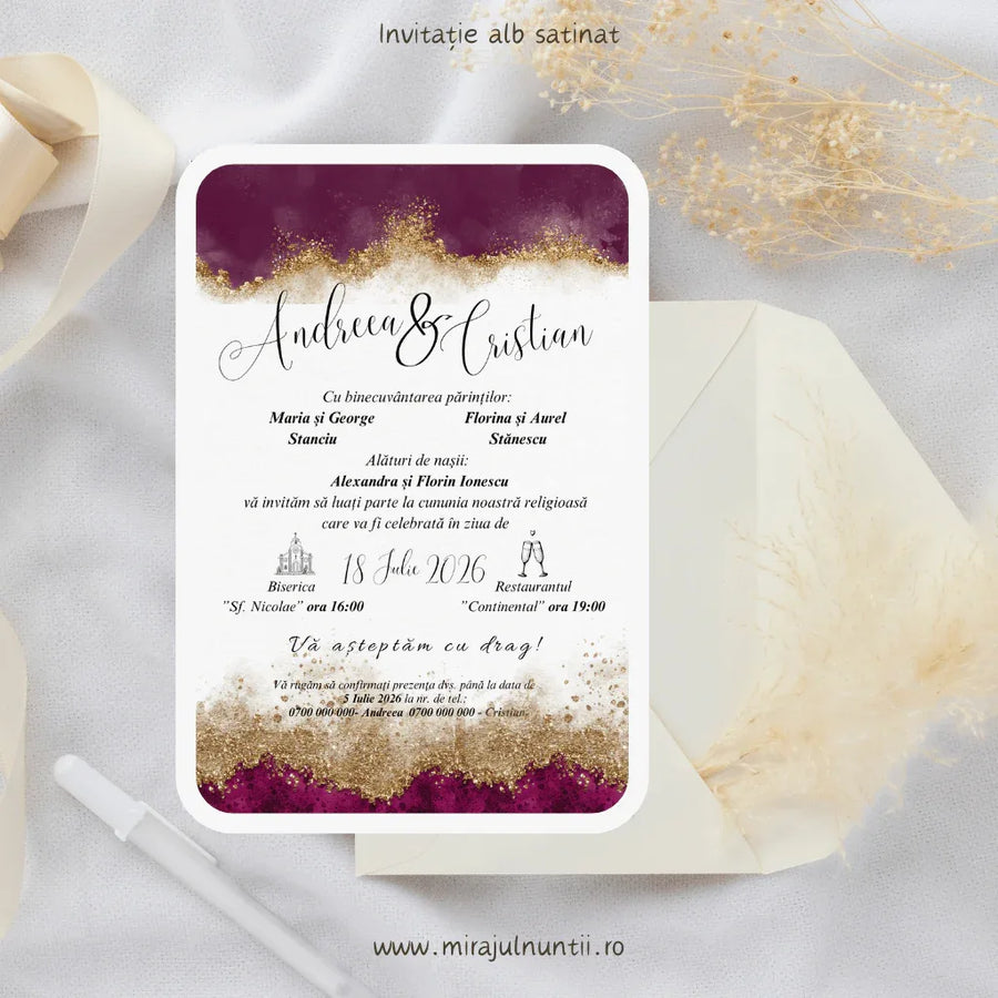 Invitație nuntă cod Magnific C.33-10033