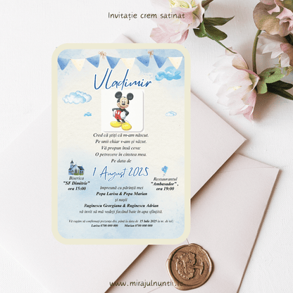 Invitatie de botez cod Magnific B.11