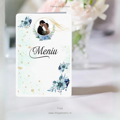 Meniu nunta pliat  tip carte cod Magnific C.5