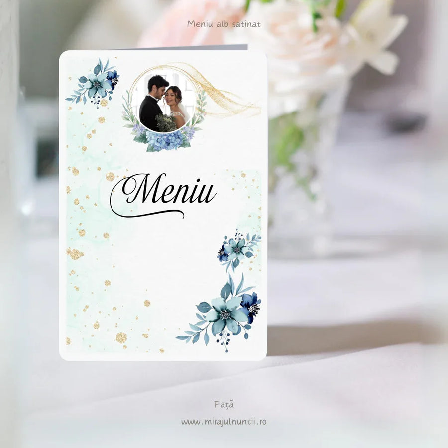 Meniu nunta pliat  tip carte cod Magnific C.5