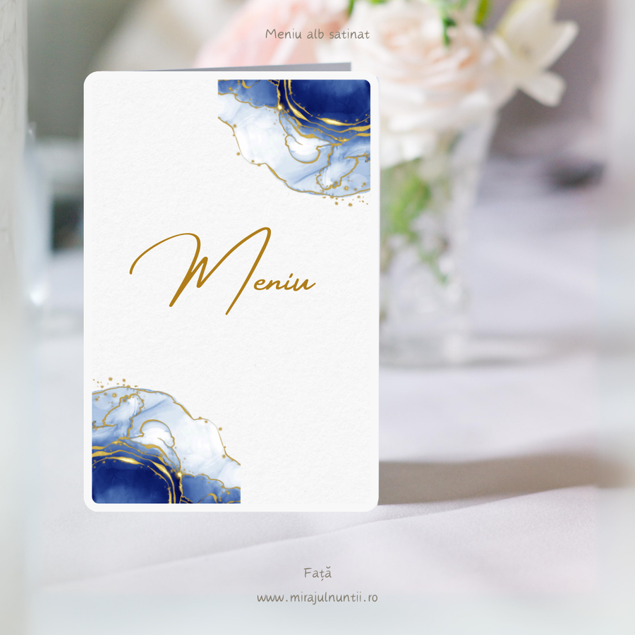 Meniu nunta pliat tip carte cod Magnific C.3