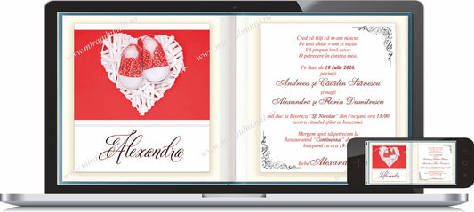 Invitatie BOTEZ Digitala - cod 6031 - Mirajul Nuntii