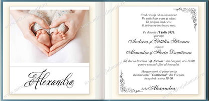 Invitatie BOTEZ Digitala - cod 6034 - Mirajul Nuntii