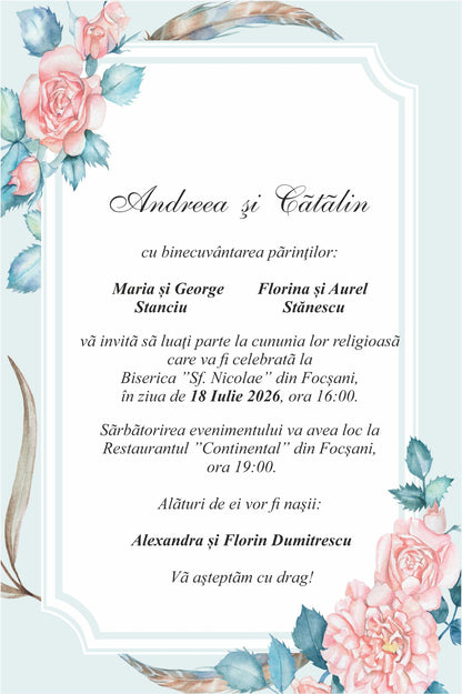 Invitatie NUNTA Digitala - cod 5029 - Mirajul Nuntii
