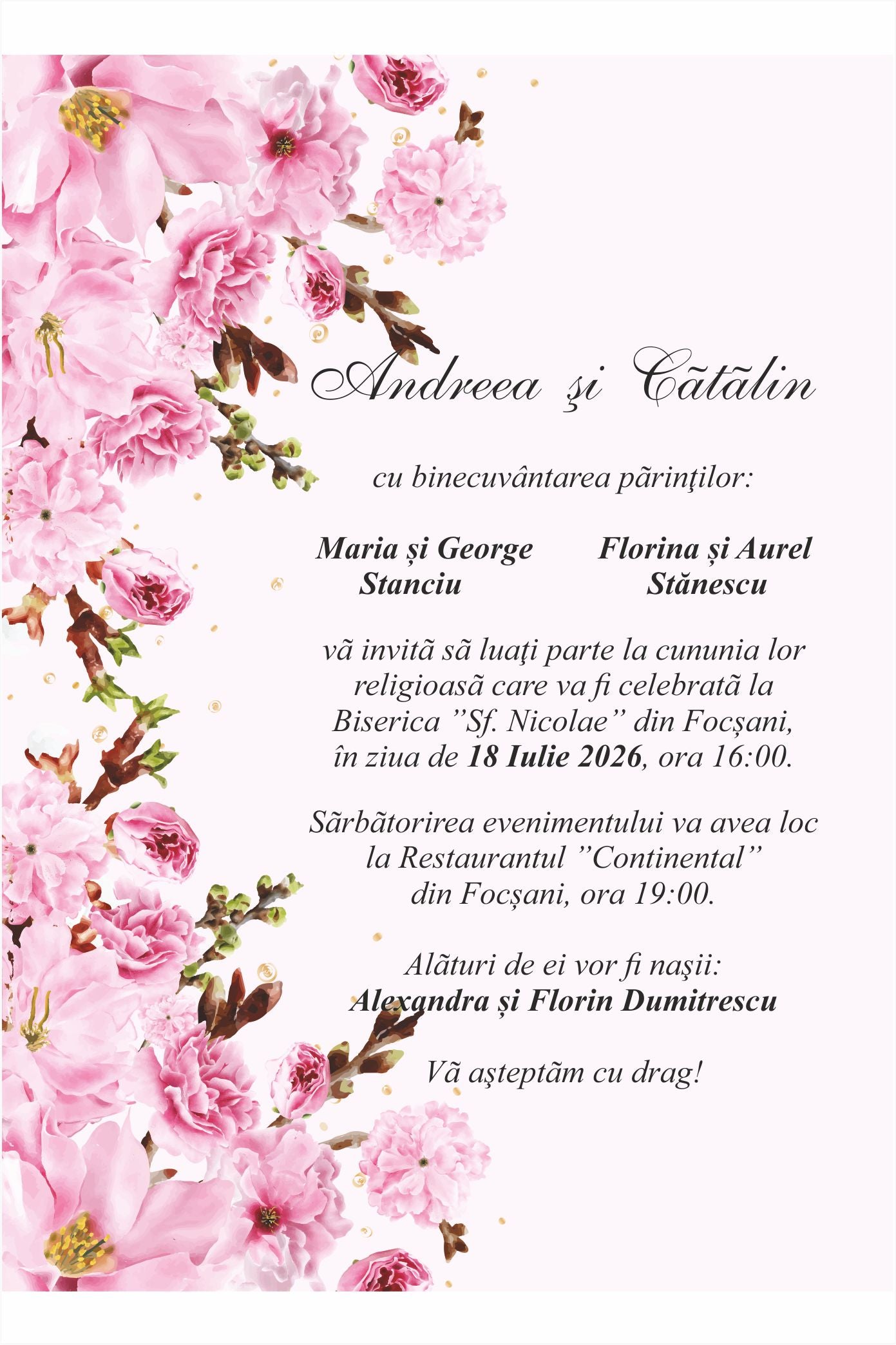 Invitatie NUNTA Digitala - cod 5012 - Mirajul Nuntii