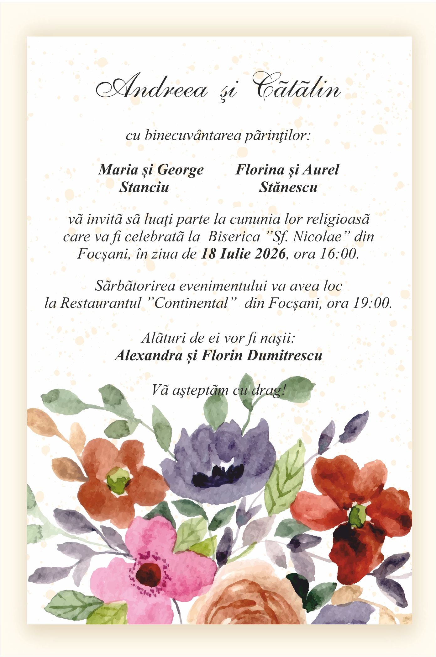 Invitatie NUNTA Digitala - cod 5018 - Mirajul Nuntii