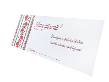 Plic de bani nunta cod "Miraj 222518 carton alb" - Mirajul Nuntii