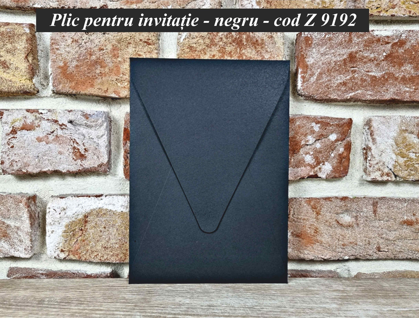 Plic Invitatie De Nunta - z9192 Negru - Mirajul Nuntii