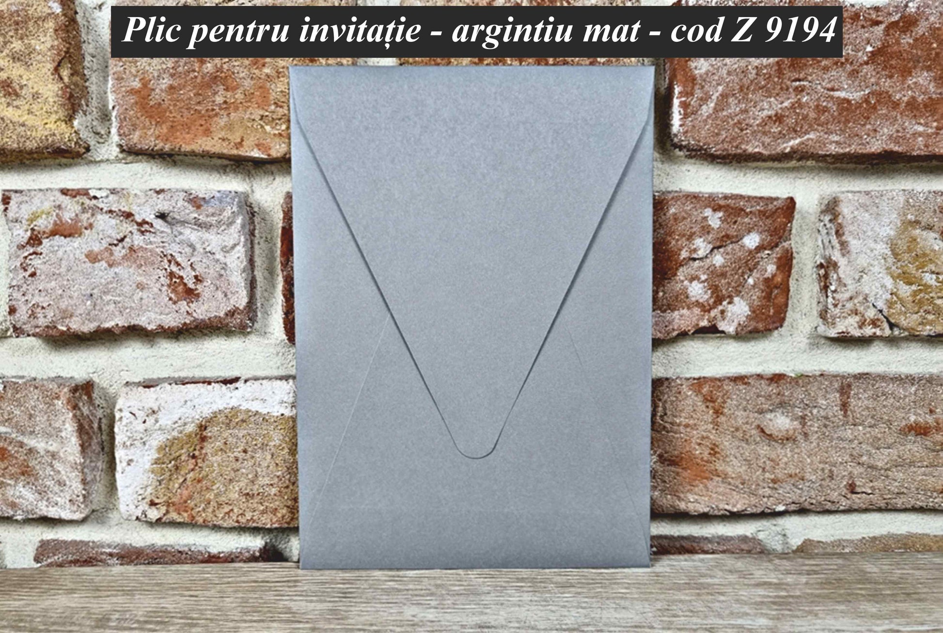 Plic Invitatie De Nunta - z9194 Argintiu Mat - Mirajul Nuntii