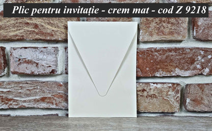 Plic Invitatie De Nunta - z9218 Crem Mat - Mirajul Nuntii