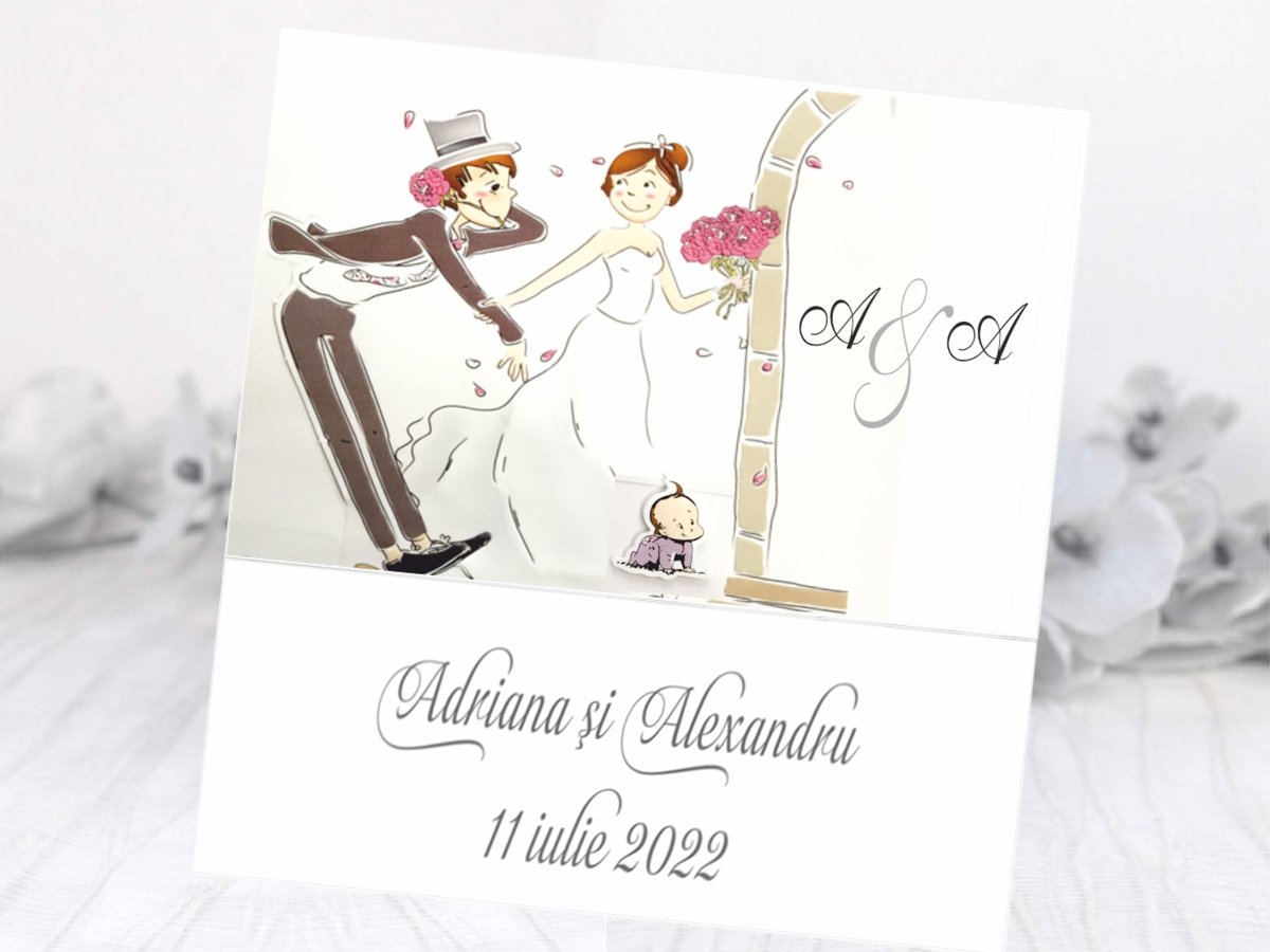 Invitatii nunta si botez cod Miraj-20421 - Mirajul Nuntii